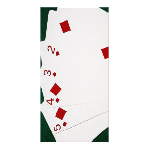 Poker Hands - Straight Flush - Diamonds Suit Card