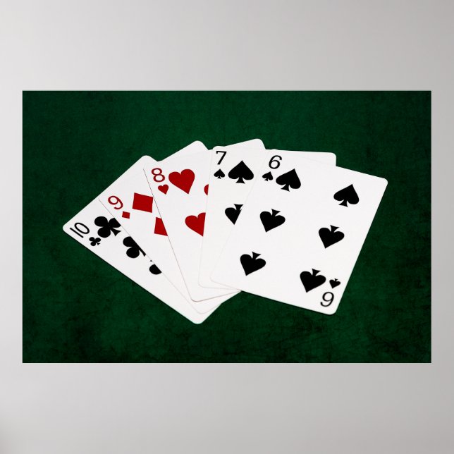 Poker Hands - Straight - Ten To Six Poster (Front)