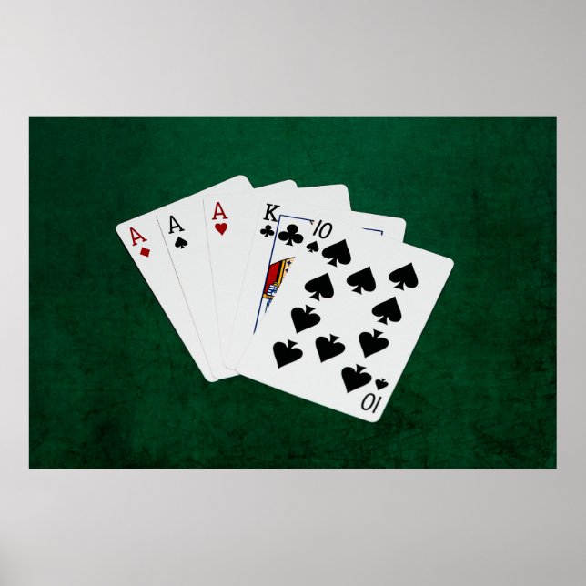 Poker Hands - Three Of A Kind - Ace Poster (Front)