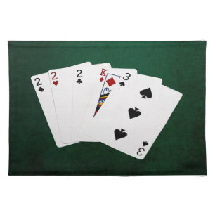 Poker Hands - Three Of A Kind - Two Placemat