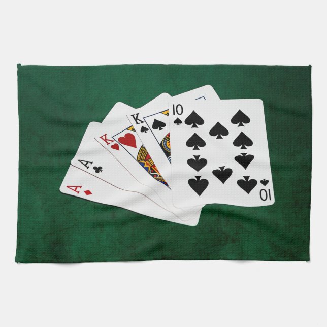 Poker Hands - Two Pair - Ace, King Kitchen Towel (Horizontal)