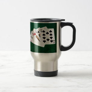 Poker Hands - Two Pair - Ace, King Travel Mug