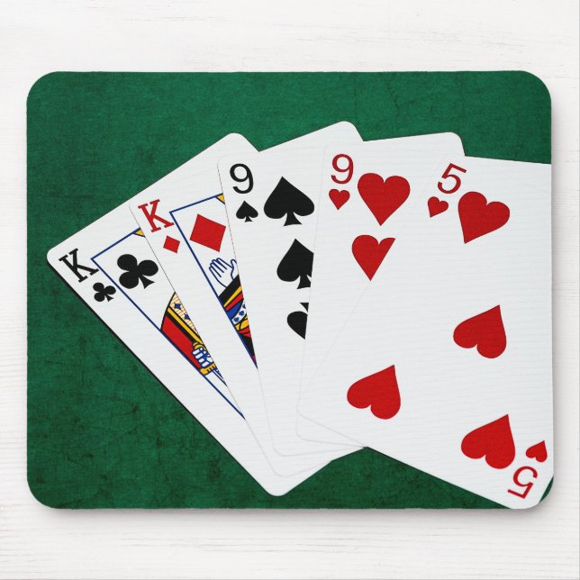 Poker Hands - Two Pair - King, Nine Mouse Pad (Front)