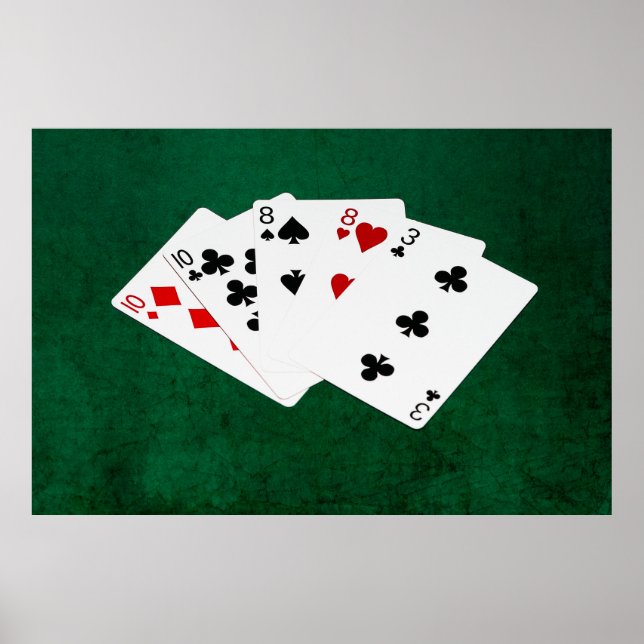 Poker Hands - Two Pair - Ten, Eight Poster (Front)