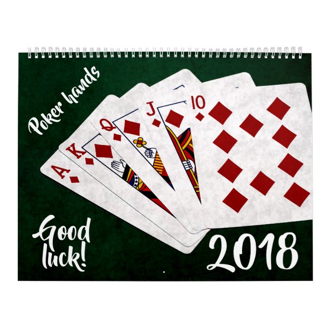Poker Hands - unique, funny, customizable Calendar (Cover)