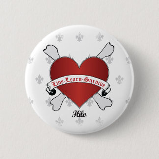 Poker Heart and Bones Button