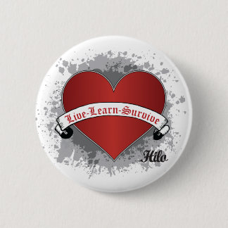 Poker Heart Pinback Button