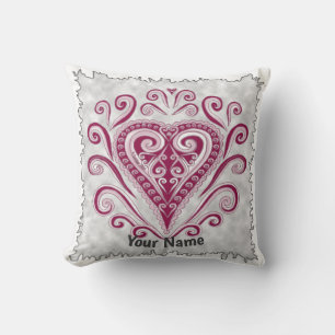 Poker Hearts  Throw Pillow