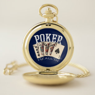 Poker Im All In Pocket Watch
