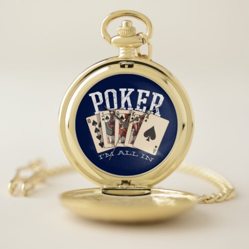 Poker Im All In Pocket Watch