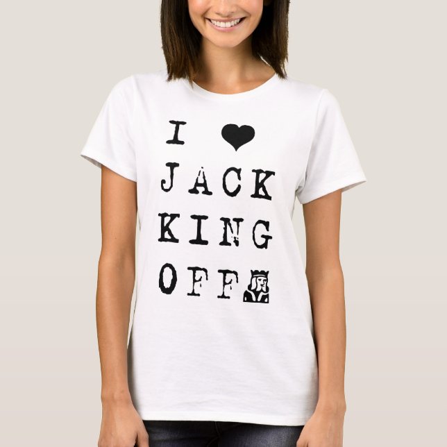 Poker Jack King Off Texas Holdem Tee Mens Womens L (Front)