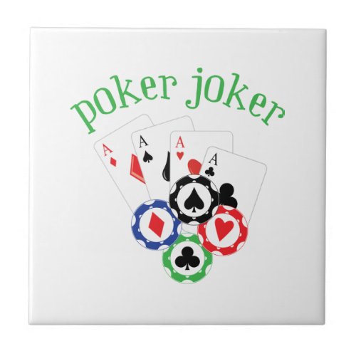 Poker Joker Ceramic Tile