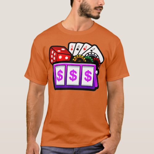 Poker King Queen Card Casino Chip Gambling Slot Ma T_Shirt