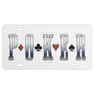 Poker License Plate