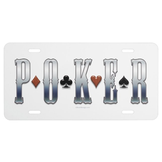 Poker License Plate (Front)