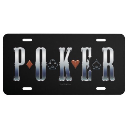 Poker License Plate
