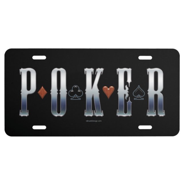 Poker License Plate (Front)