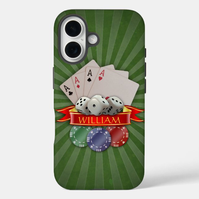 Poker Mania - Cards, Dices, Chips Case-Mate iPhone Case (Back)