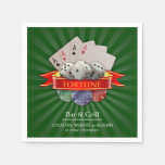 Poker Mania Personalized Napkins