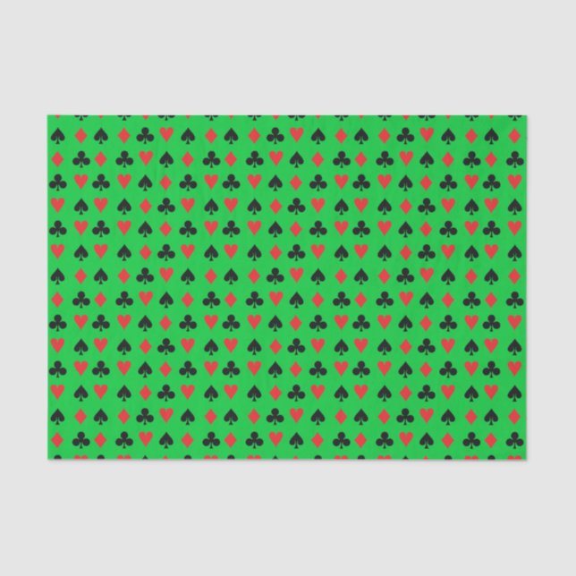 Poker Mini Card Suits Tissue Paper (Front)