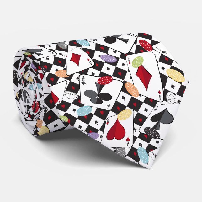 Poker Neck Tie (Rolled)