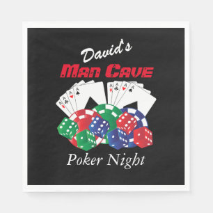 Poker Night at the Man Cave   Personalize Napkins