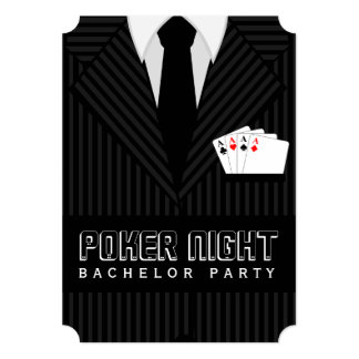 Poker Night Casino Bachelor Party Custom Invites