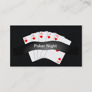 Poker Night Chubby Business Card Invite