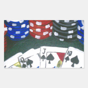 Poker Night Rectangular Sticker