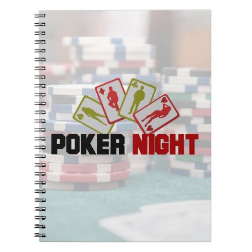 Poker Night with Playing Cards and Poker Chips Notebook