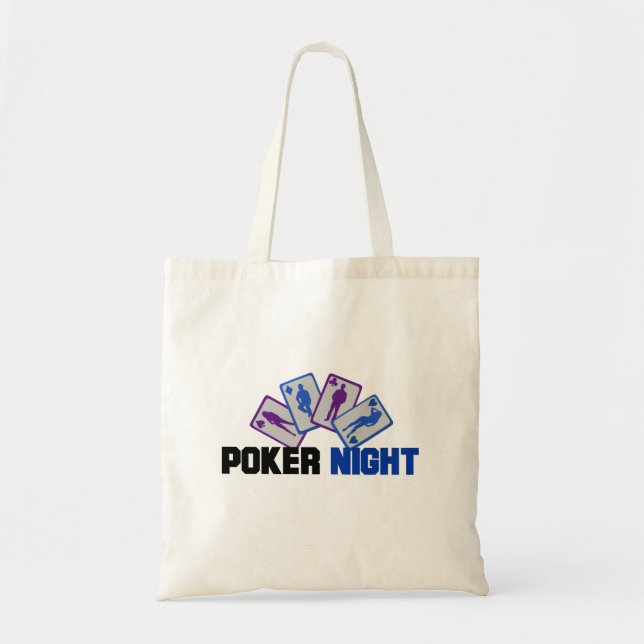 Poker Night with Playing Cards Tote Bag (Front)