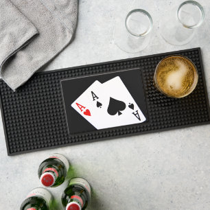 Poker Pair of Aces Bar Mat