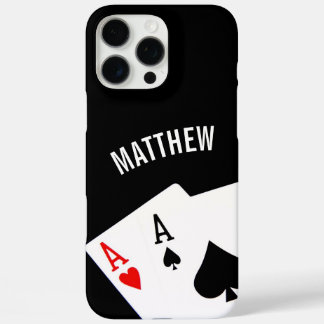 Poker Pair of Aces iPhone 16 Pro Max Case