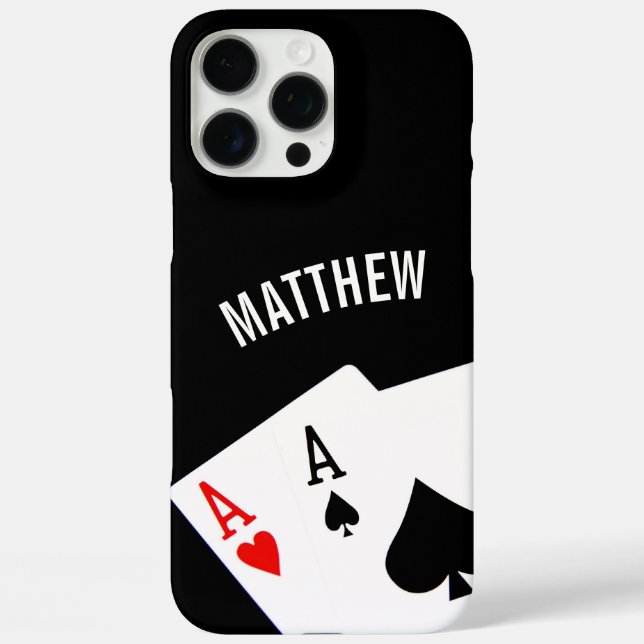 Poker Pair of Aces Case-Mate iPhone Case (Back)