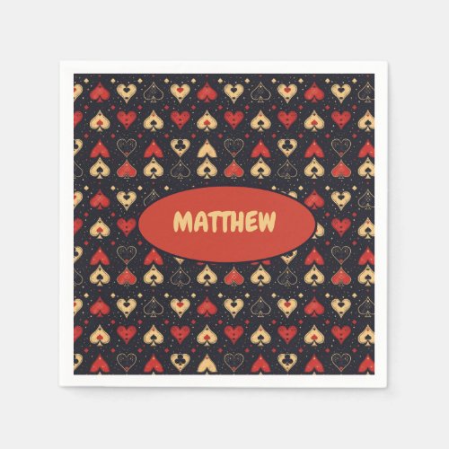 Poker Paper Napkins Playing Card Party
