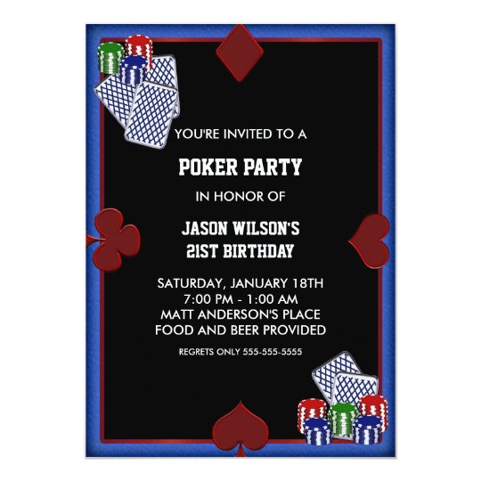 Poker Party Birthday Poker Party Invitations Zazzle Com