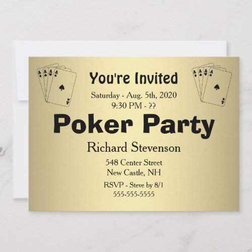 Poker Party Invitation