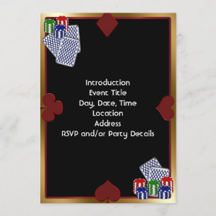 Poker Party Invitation Template