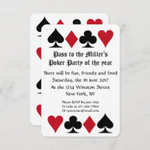 Poker Party Invitation Template B