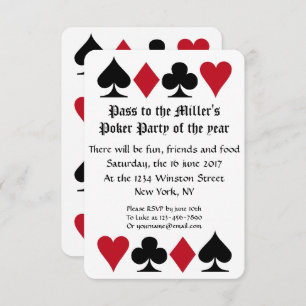 Poker Party Invitation Template B