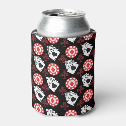 Poker Pattern Aces Crosses Playing Cards Trendy    Can Cooler