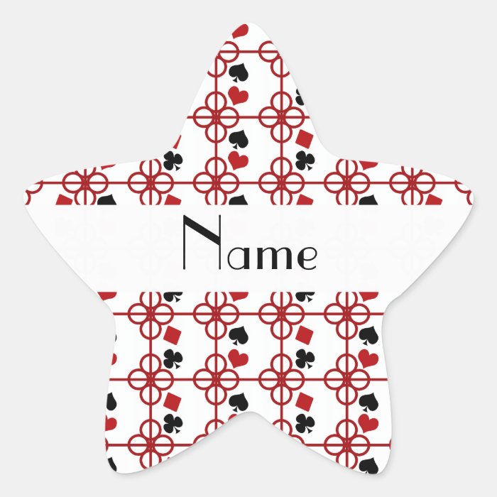 Poker personalized name sticker