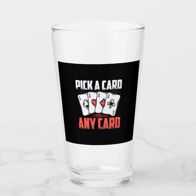 Poker Pick A Card Any Card Glass (Front)