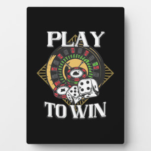 Poker Play To Win Plaque