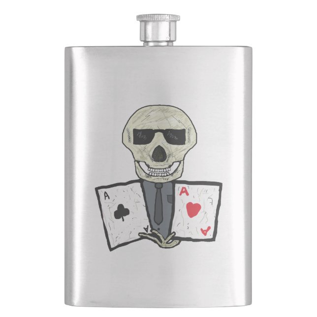 Poker Player Aces Flask (Front)