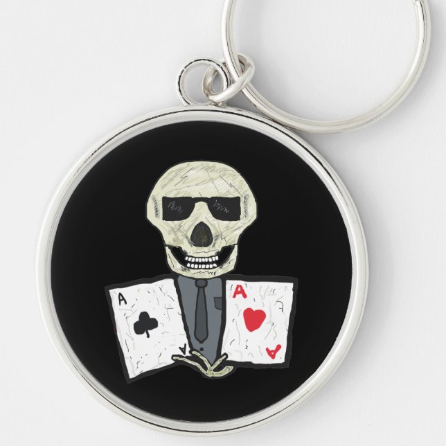 Poker Player Aces Keychain (Front)