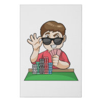 Poker player at Poker with Sunglasses