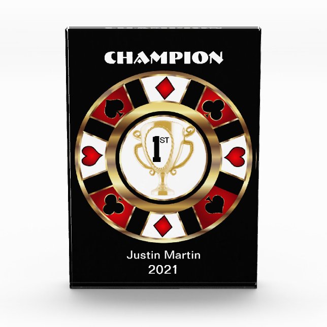 Poker Player Award (Front)