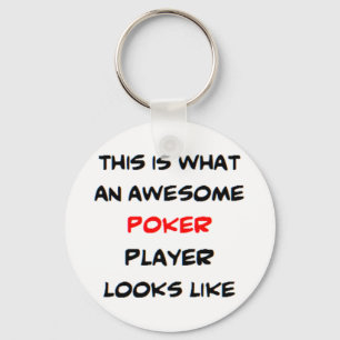 poker player, awesome keychain