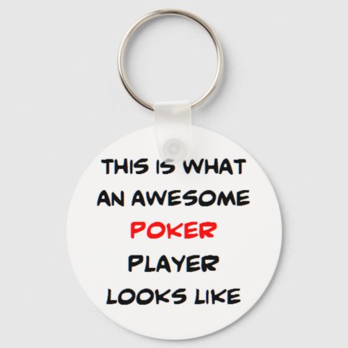 poker player awesome keychain